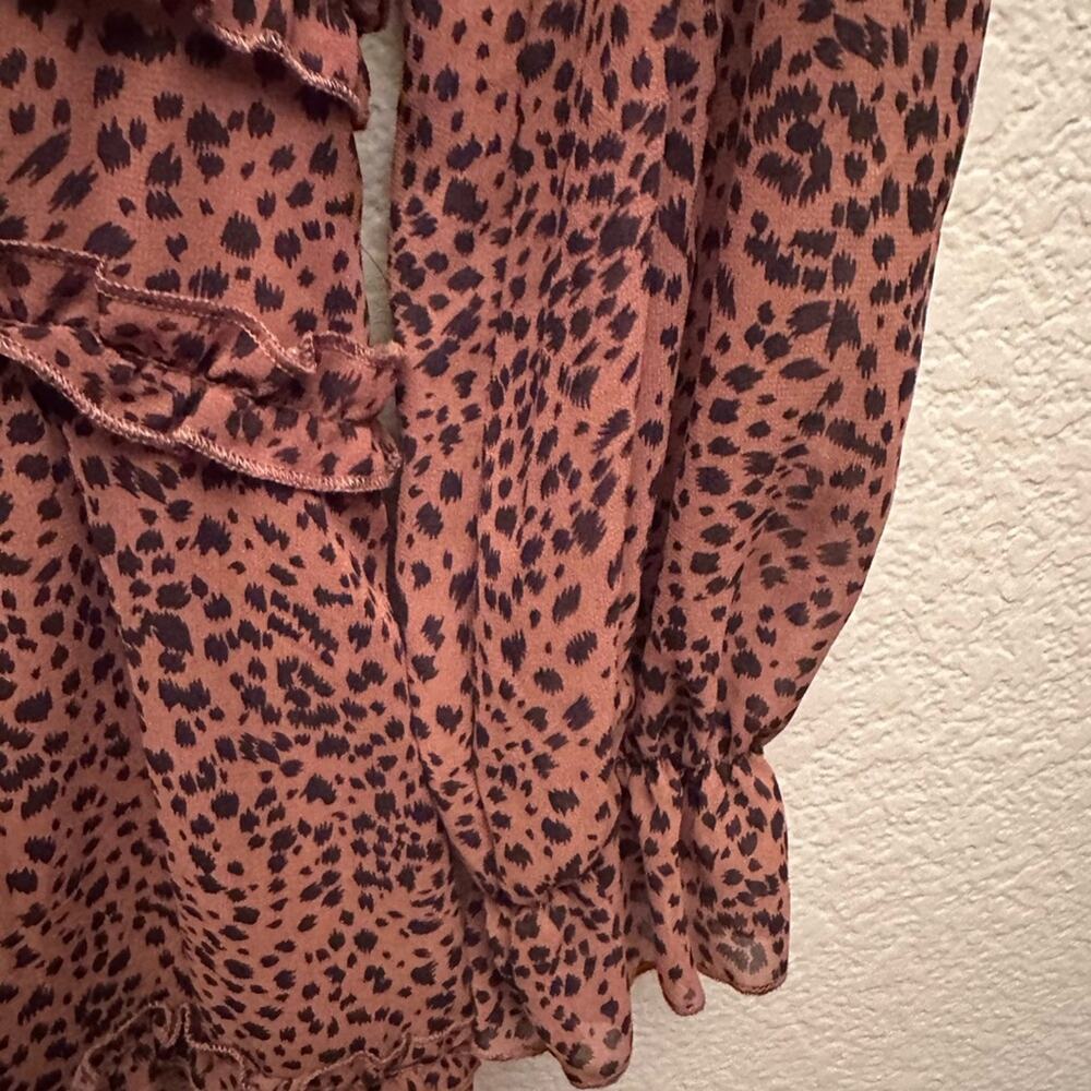 Leopard Print Ruffle Dress - Picture 8 of 8